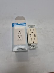 Lutron SCR-15-UBTR-Bi 15A Receptacle TR with USB Outlets – Ivory
