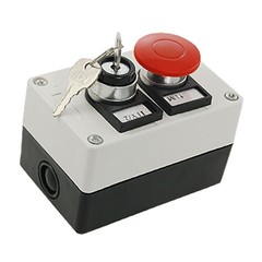 660V 10A Red Momentary Mushroom Push Button Switch with 2 Position on/Off Key…