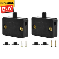 2 Piece Black Cabinet Light Switch, Wardrobe Automatic Touch 12V 24V 110V Normal