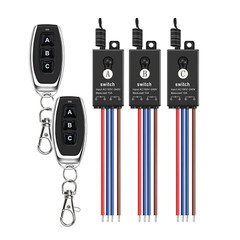 Wireless Light Switch,3 Way Mini Remote Switch AC 110V/120V/220V/240V/10A Relay