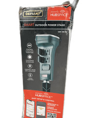 Defiant Smart Outdoor 4 ft. 6-Outlet Power Stake Timer Powered by Hubspace