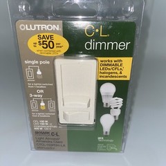 Lutron Skylark Contour CL Dimmer- Light Almond ( CTCL-153PDH-LA ) 3 Way NEW