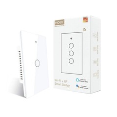 Touch Wall Single Live Wire Switch，No Neutral Wire Needed, 2.4GHz WiFi RF433 …