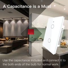 MOES 1/2/3/4 Gang Smart Light Switch WiFi RF Touch No Neutral Alexa Google APP