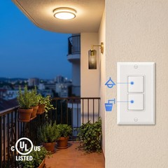Duplex Rocker Switch w/ Wall Plate 15A SinglePole Commercial White Ground