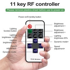2 Pack RF Wireless Remote Controller, DC5VDC24V Single Color 5050 3528 5630 L…