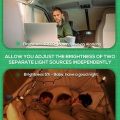 DC12V Dimmer Switch,RV LED Dimmer Switch,2 Gang 120W 5A PWM 12V-24V Dimmer,Ro…