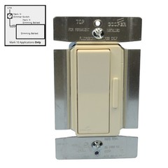 Cooper DF8AP-A Almond 1-Pole/3-Way Preset Decorator Fluorescent Dimmer 8A 120V