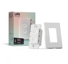 LIFX LFSPWHT1FUS 2-Button Single Gang Smart Switch Wi-Fi Smart Switch White