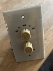 Vintage 3 Speed De-Hummer Ceiling Fan & Light Dimmer Switch Control