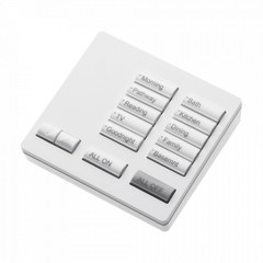 Lutron HQR-T10RL-SW HomeWorks QS RF seeTouch Tabletop 10 Button Keypad Control W
