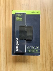 Adorne Legrand Paddle Switch 3 Way 15amp Black