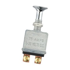 switch 75A Push/Pull Switch 6-28V 2 Position On-Off with Chrome Knob
