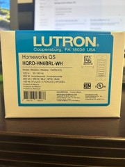 Lutron Homeworks QS Keypad HQRD-HN6BRL-WH
