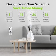 Compact 24-Hour Plug-in Timer – Versatile for Aquariums and Indoor Lighting