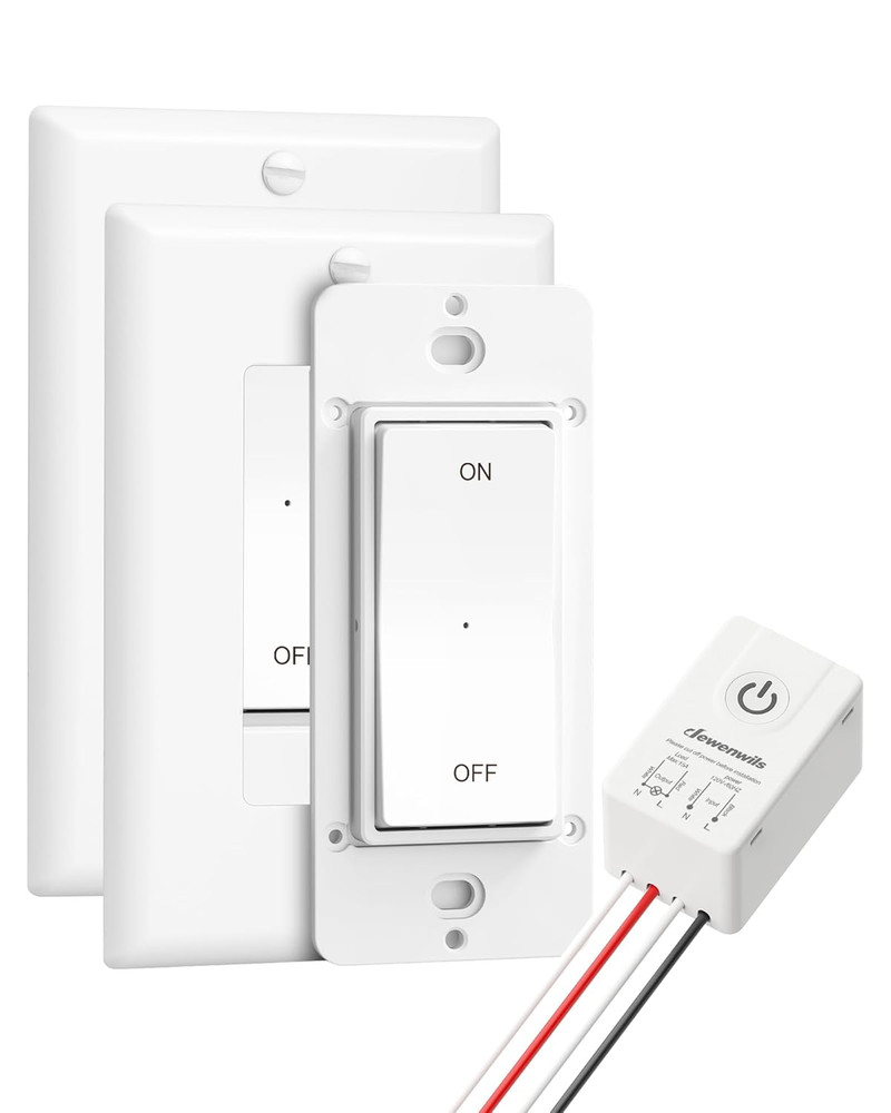 DEWENWILS Wireless Light Switch and Receiver Kit, 15A, No Wiring, No Interferenc