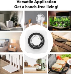 24-Hour Mechanical Indoor Timers – 2 Prong, 2 Pack for Home Automation