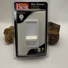 Do it Best Slide Dimmer Switch & Wall Plate #514373 Almond New. (49)