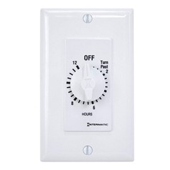 INTERMATIC FD12HWC Spring-Wound Timer, White, 277V AC 38D066