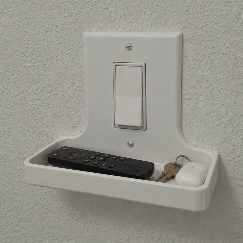 Light Switch Shelf Tray Remote Holder Wall Ledge Organizer for Keys AirPods Deco