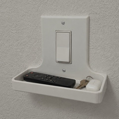 Light Switch Shelf Tray Remote Holder Wall Ledge Organizer for Keys AirPods Deco