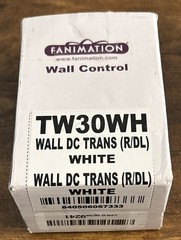 Fanimation UC97871B TW30WH Fan/Light DC Wall Control READ!