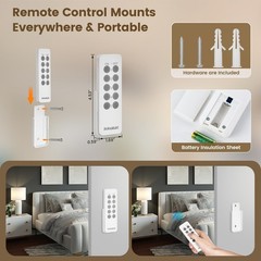 Remote Control Outlet, Wireless Light Switch – 5 Outlets + 2 Remotes, 15 AMP,…