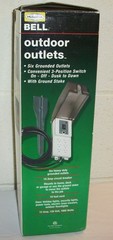 Hubbell Bell Outdoor Outlets Six 6 Grounded Outlets with Dusk Dawn Switch FB3009