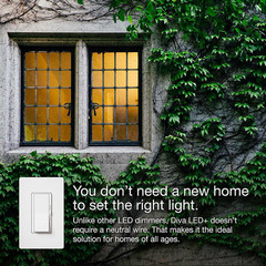 Lutron Diva LED+ Dimmer Light Switch for Dimmable LED, Halogen, and Incandescent
