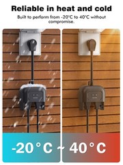 Outdoor Smart Plug Waterproof IP44, Smart Outlet Plug with 2 Independently Co…