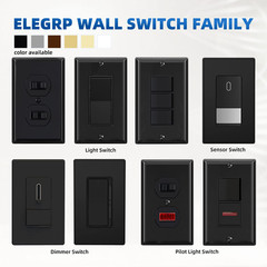 Decorator Triple Rocker Switch, Single Pole Electrical Paddle, 15A 120V In-Wall