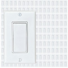 160-Pack Decorator Paddle Rocker Light Switch Single Pole 3-Wire Grounding 15A