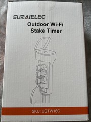 SURAIELEC Outdoor Wi-Fi Stake Timer With Six Outlets.