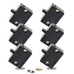 6pcs On Off Door Switch For Closet Light Black Normally When Opens Cabinet Elect
