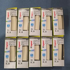 10 Pcs Pass n Seymour TM873-LA Light Almond 15A 3-Way Decorator Rocker Switches