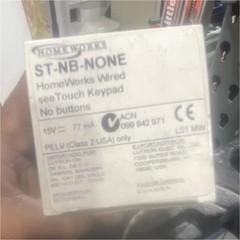 Lutron ST-NB-NONE Wired Keypad White 15V 77mA Wall Mount Matte Plastic