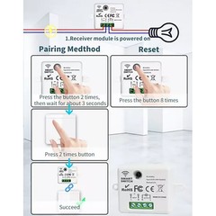 433MHz Wireless Remote Control Switch Lamps Controller Electrical Appliances New
