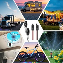 Wireless Switch 12V 2 Way Mini Remote Switch DC 5V/12V/24V/48V 10A Relay 328FT