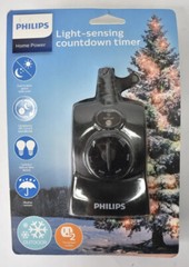 Philips Outdoor Light-Sensing Countdown Timer 2 Grounded Outlets SPC1240AT/27