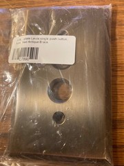 Rejuvenation Lewis Switch Plate Single Push Button Burnished Antique C7890 Brass