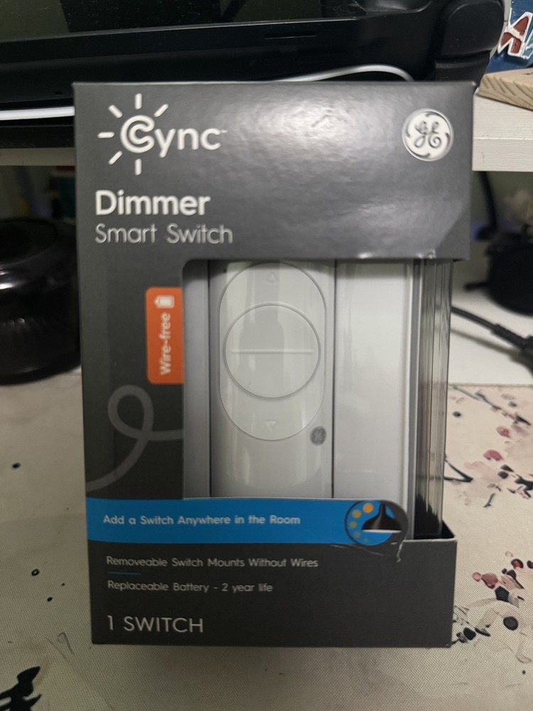 GE CYNC Dimmer Smart Switch – Wire-Free + Bluetooth + Wi-Fi Light Switch