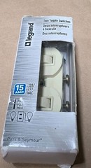 Pass & Seymour Legrand 690-IGCC6 Ivory Two Single Pole Switches 15A-120/277VAC