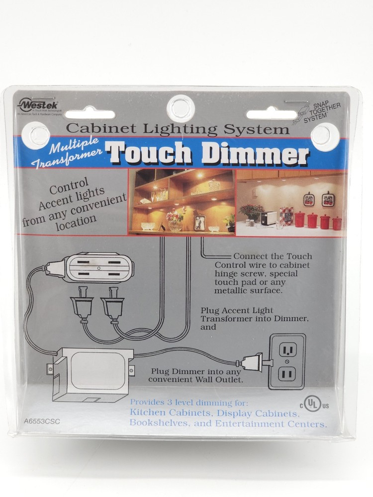 Westek Cabinet Lighting System Multiple Transformer Touch Dimmer A6553CS New