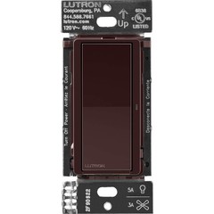 Lutron Caseta Smart Switch DVRF-5NS-BR Brown Claro In-Wall 120V Fan Light Dimmer