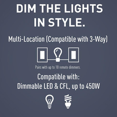 Radiant Multi-Location Master Dimmer Light Switch, Ambient & Mood Lighting Contr