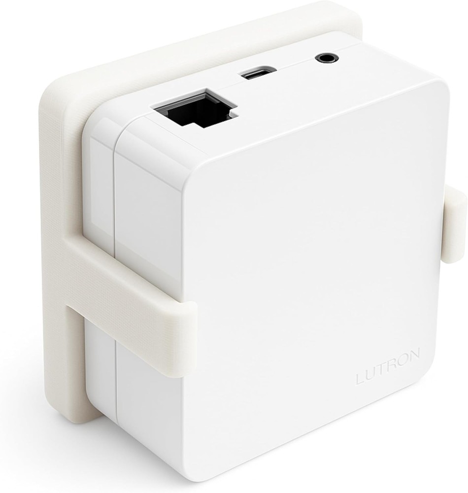 Wall Mount Compatible with Lutron Caseta Smart Bridge Hub (L-BDG2-WH) and Smart