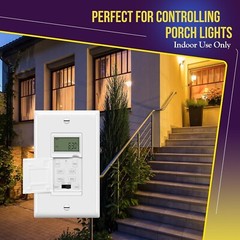 2-Pack Programmable Digital Timer Switch for Energy-Efficient Home Automation