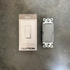 Lutron SC-1PS-PB Diva Single Pole 15A 120/277V Switch Gray Pebble Finish