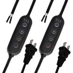 2Pack Plug-in Dimmer 110-120V Timer Switch Wire for Grow Lights Aromatherapy Dif