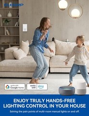Elegrp Smart Motion Sensor Switch 2.4Ghz Wi-Fi 3 Way Light Switch Compatible